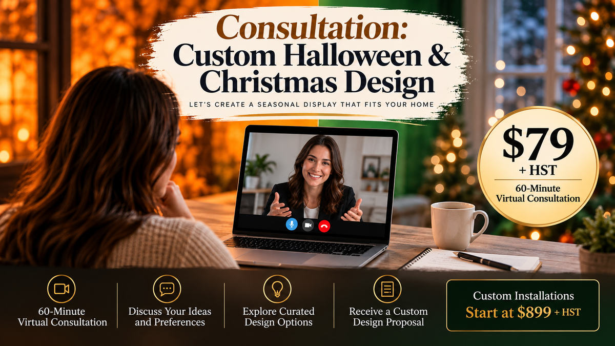 Custom Halloween and Christmas virtual design consultation in Niagara Falls