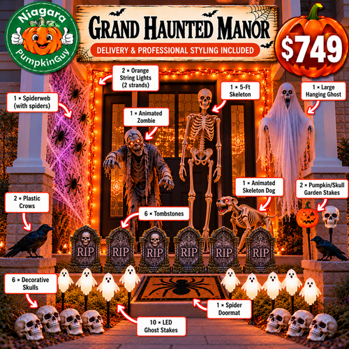 Grand Haunted Manor Halloween porch styling package $749