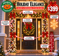 Holiday Elegance Christmas porch styling package $399
