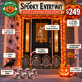 Spooky Entryway $249 package — eight labeled decoration groups